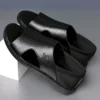 SANDALES EN CUIR NOIR 2025