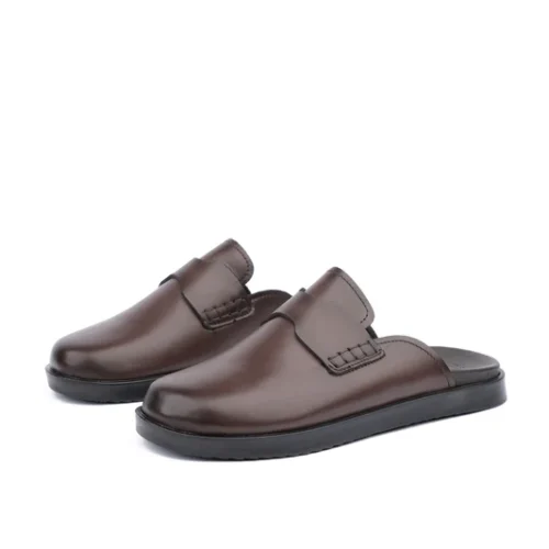 Mule en cuir noir || CI