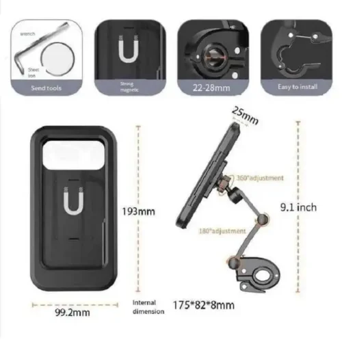 Conduisez tranquille : votre téléphone reste sec et stable ! 🛵