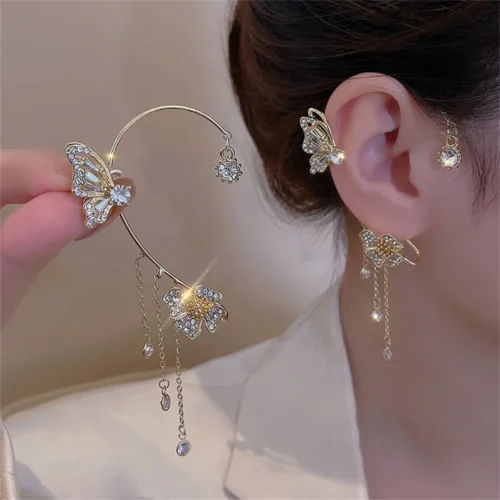 Boucles d'oreilles papillon en zircon brillant pour femme  CONGO