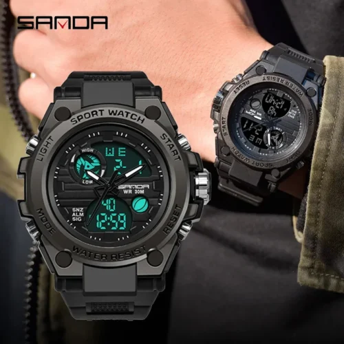 Montre de sport à double affichage multifonctionnelle