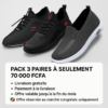 pack 3 chaussures
