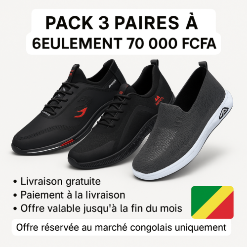 pack 3 chaussures