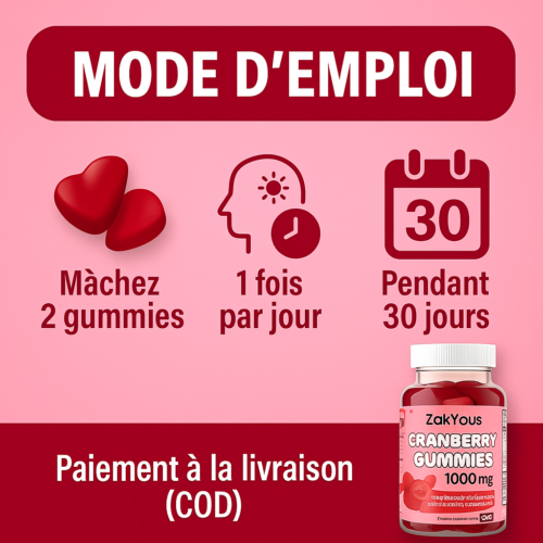 Cranberry Gummies – 1000 mg