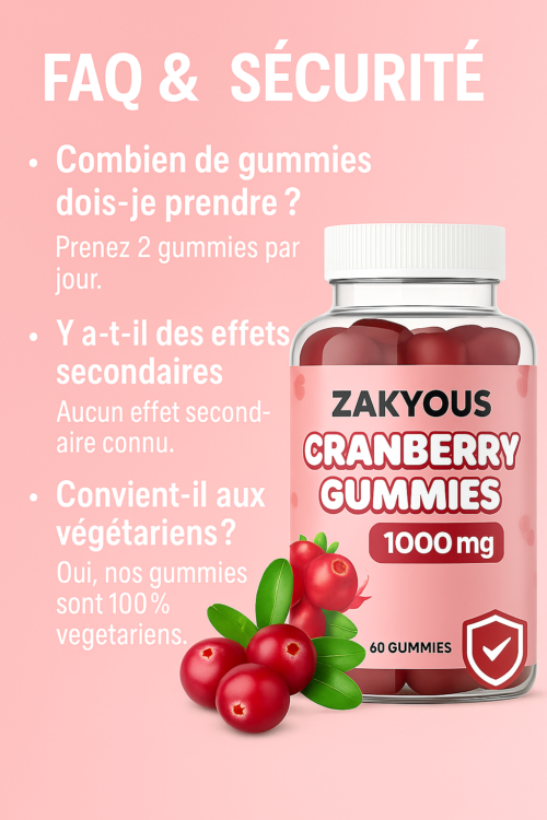 Cranberry Gummies – 1000 mg