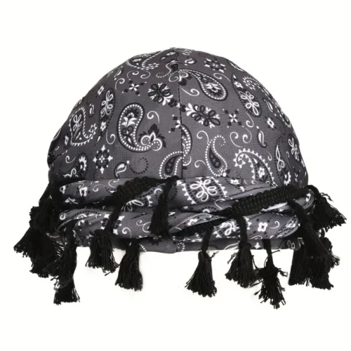 3 Chapeau turban imprimé cachemire - Couvre-chef ethnique africain unisexe
