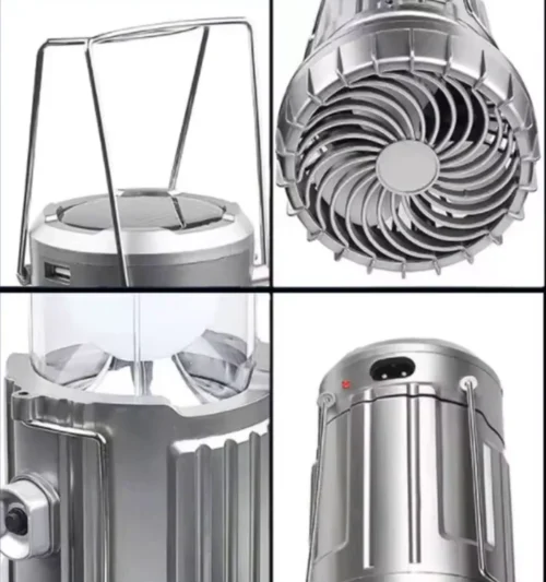 💡🌬️🔋 Lampe Multifonction 3-en-1 – Lumière, Ventilateur & Powerbank Intégrés