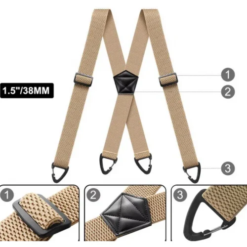 ⏰Bretelles pour homme à dos en X avec crochets🌿