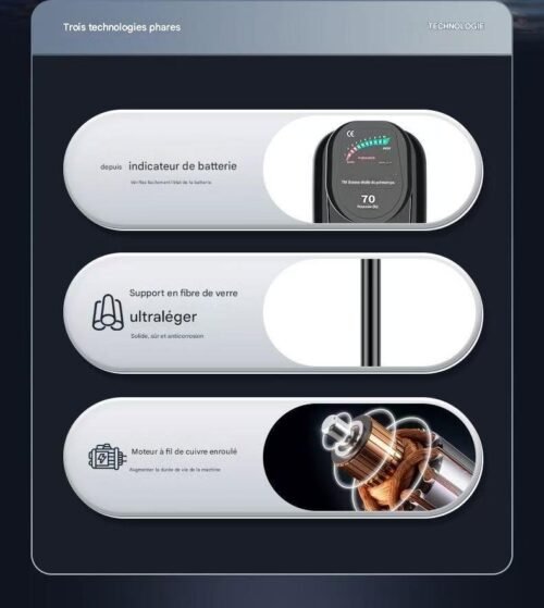Moteur hors-bord électrique— Une paire de pinces de batterie offerte