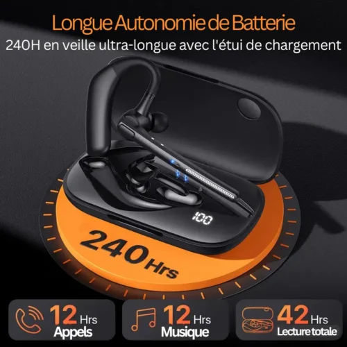Longue_Autonomie_de_Batterie Oreillette Bluetooth Avec Microphone ®