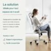 Chaise de bureau ergonomique Supreme Comfort - Conception en maille à dossier haut avec support lombaire personnalisable et appui-tête moelleux